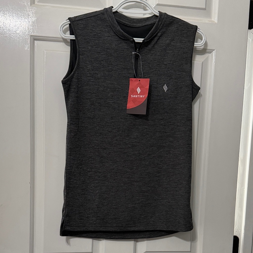 Santiny Sleeveless Gray Top